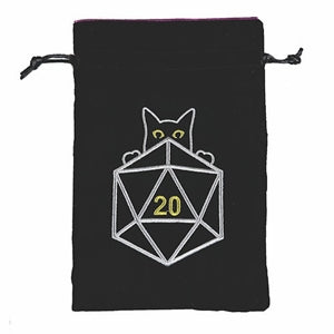 BOW Dice Bag Cat d20