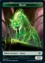Beast // Food (17) Double-Sided Token [Modern Horizons 2 Tokens]