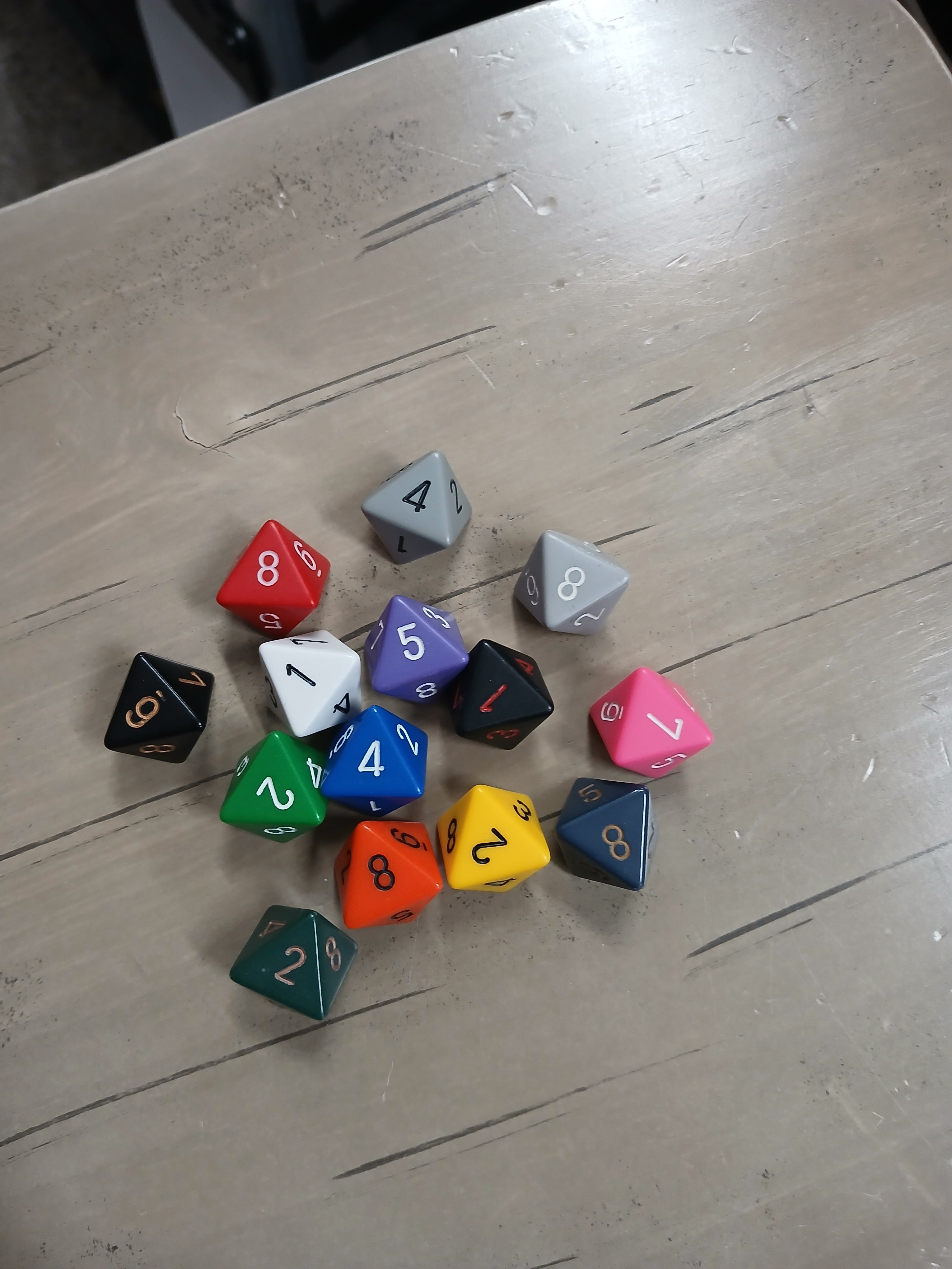 Asst. Chessex Opaque D8 Dice
