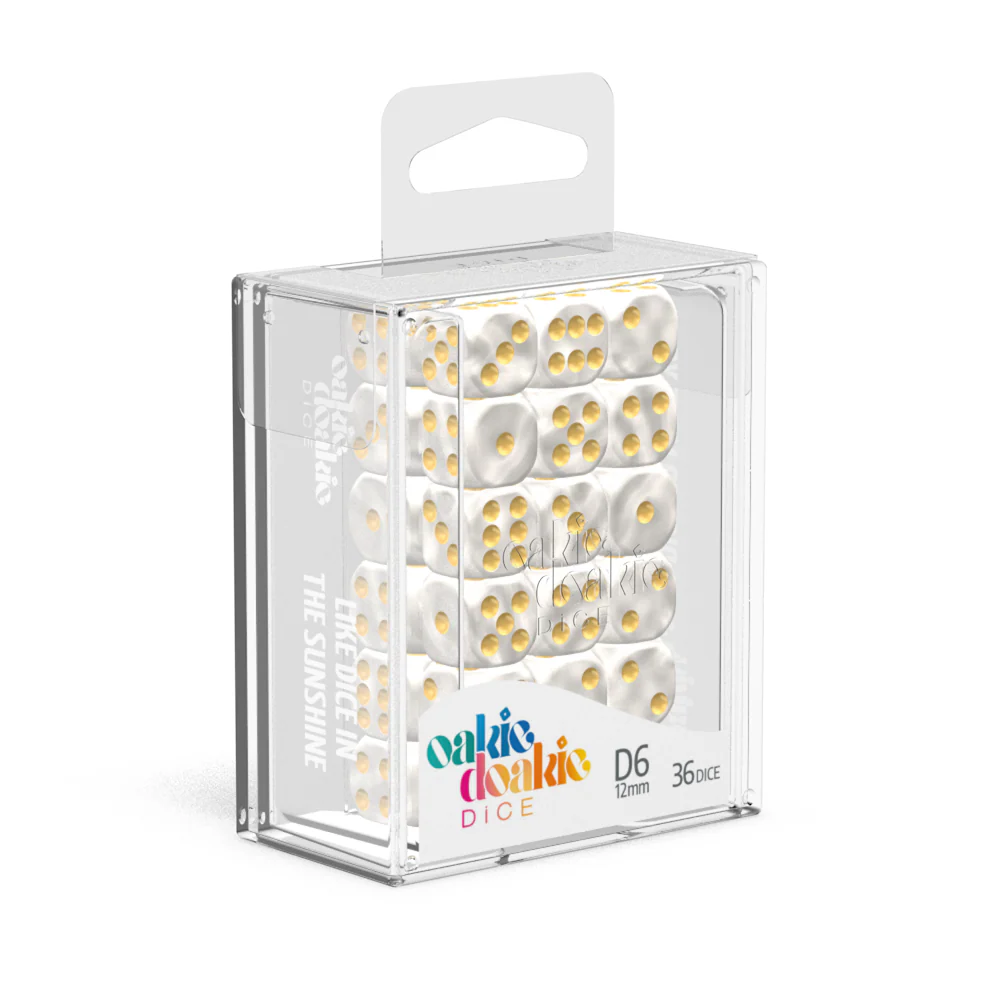 OD 12mm Marble White dice