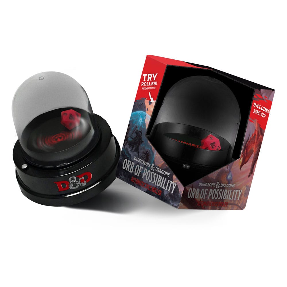 Fanroll Dungeons & Dragons - Dice Roller Orb Of Possibility With Silicone D20