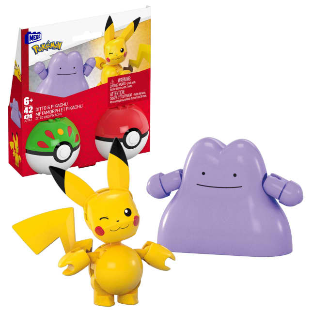Mattel Pokémon - MEGA Poké Ball Collection: Pikachu & Ditto Building Set