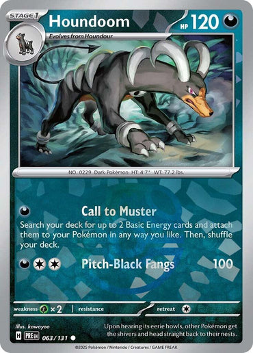 Houndoom (063/131) (Master Ball Pattern) [Scarlet & Violet: Prismatic Evolutions]