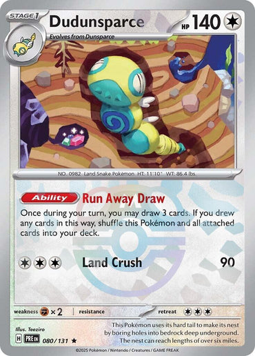 Dudunsparce (080/131) (Master Ball Pattern) [Scarlet & Violet: Prismatic Evolutions]