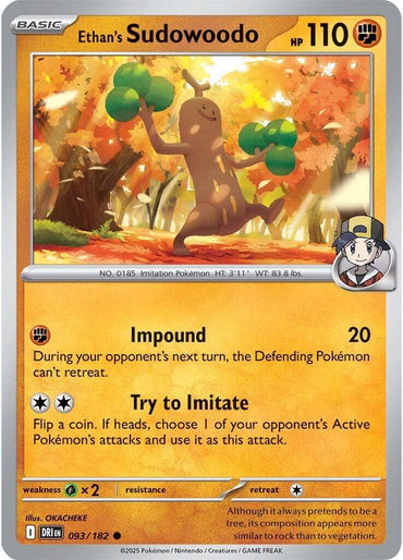 Ethan's Sudowoodo (093/182) [Scarlet & Violet: Destined Rivals]