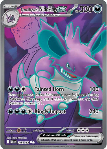Team Rocket's Nidoking ex (216/182) [Scarlet & Violet: Destined Rivals]