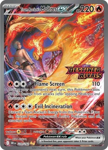 Team Rocket's Moltres ex (229/182) (Destined Rivals Stamp) [Miscellaneous Cards]