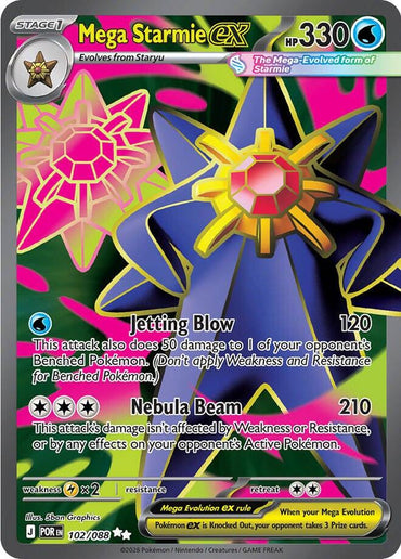 Mega Starmie ex (102/088) [Mega Evolution: Perfect Order]