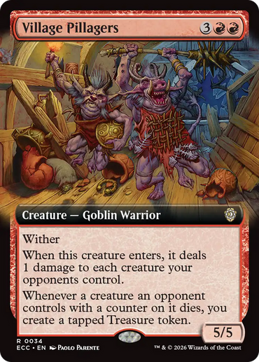Village Pillagers (Extended Art) [Lorwyn Eclipsed Commander]