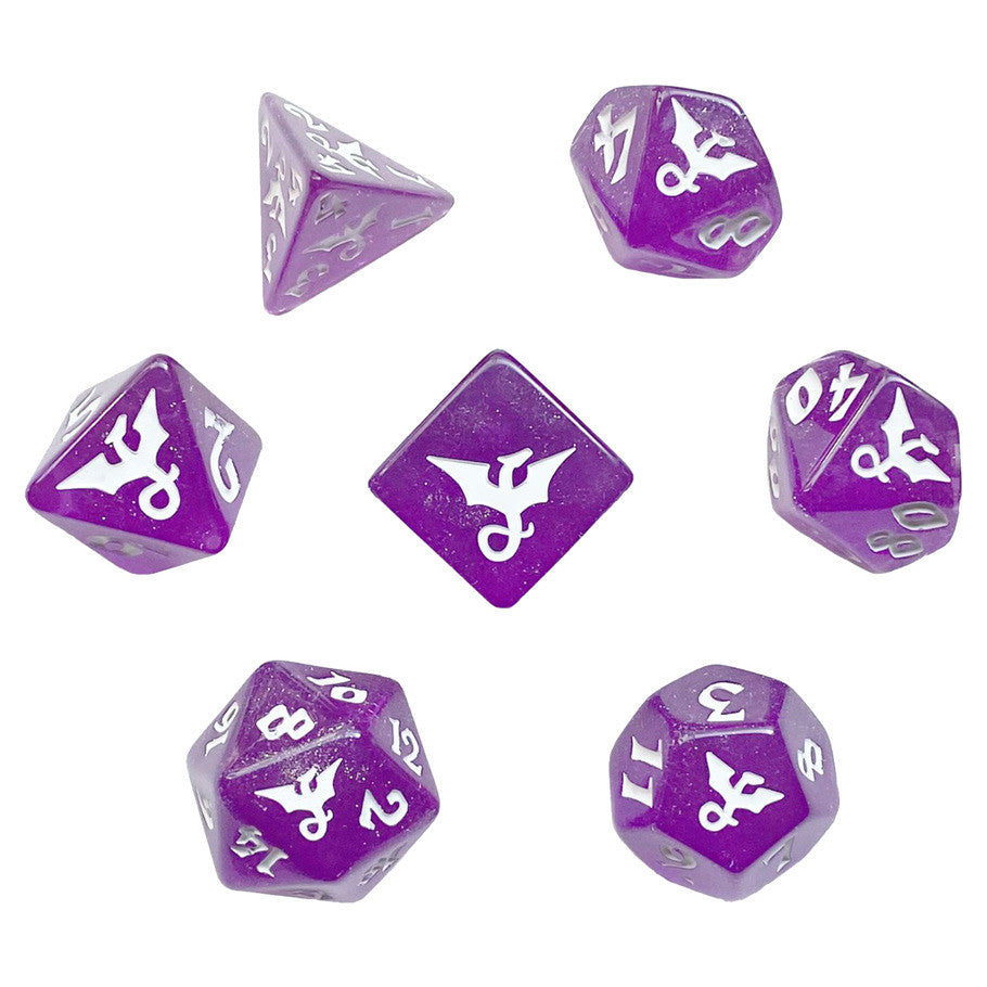 7-Set Glitter: Dragon: Violet