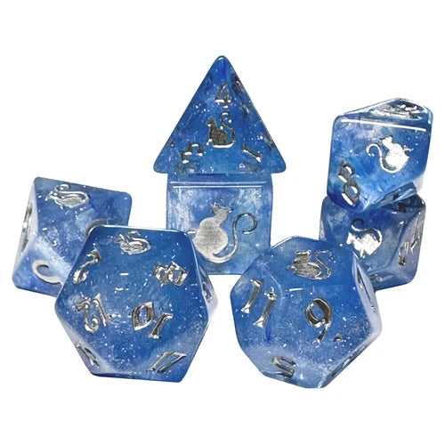 Black Oak Workshop 7-set Cosmo Kitty Clacks Dice