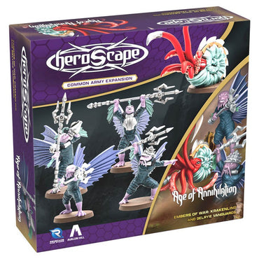 Heroscape Krakenling and Gelyrie Vanguards