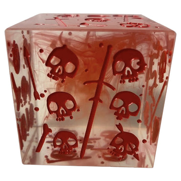 Massive Gelatinous Cube: Mini/Die: Blood Filled Red