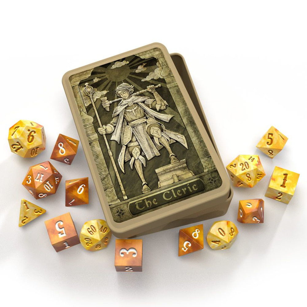 Cleric 14 RPG Dice w/Tin