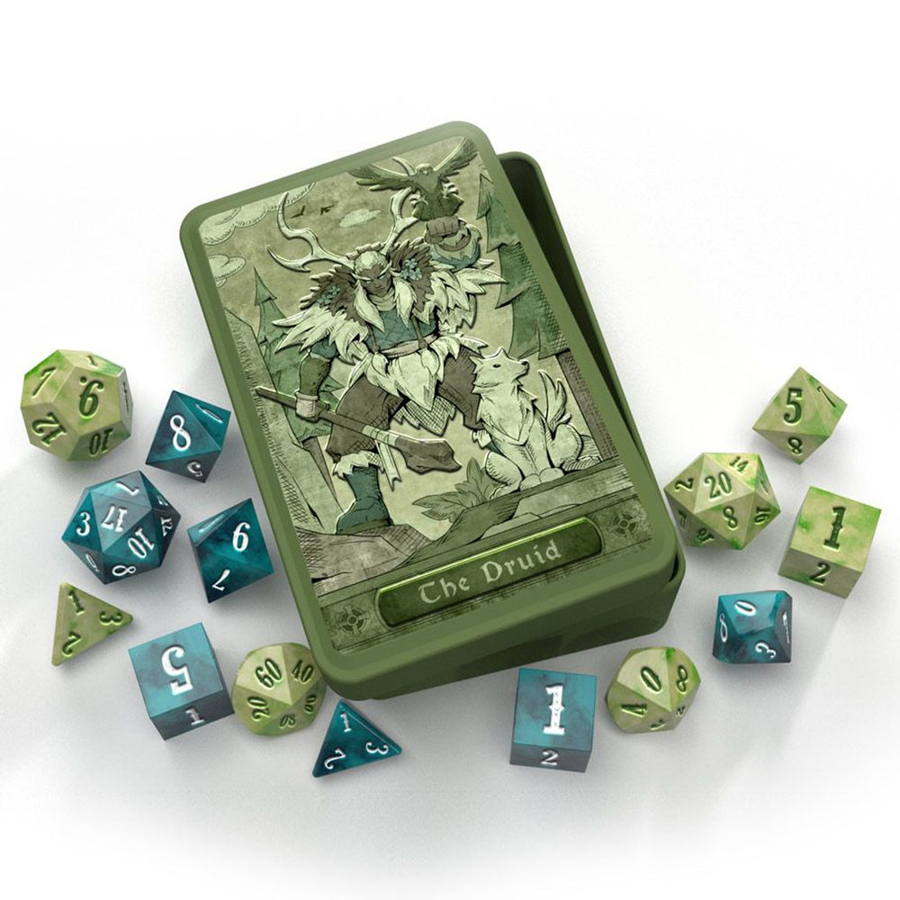 Druid 14 RPG Dice w/Tin