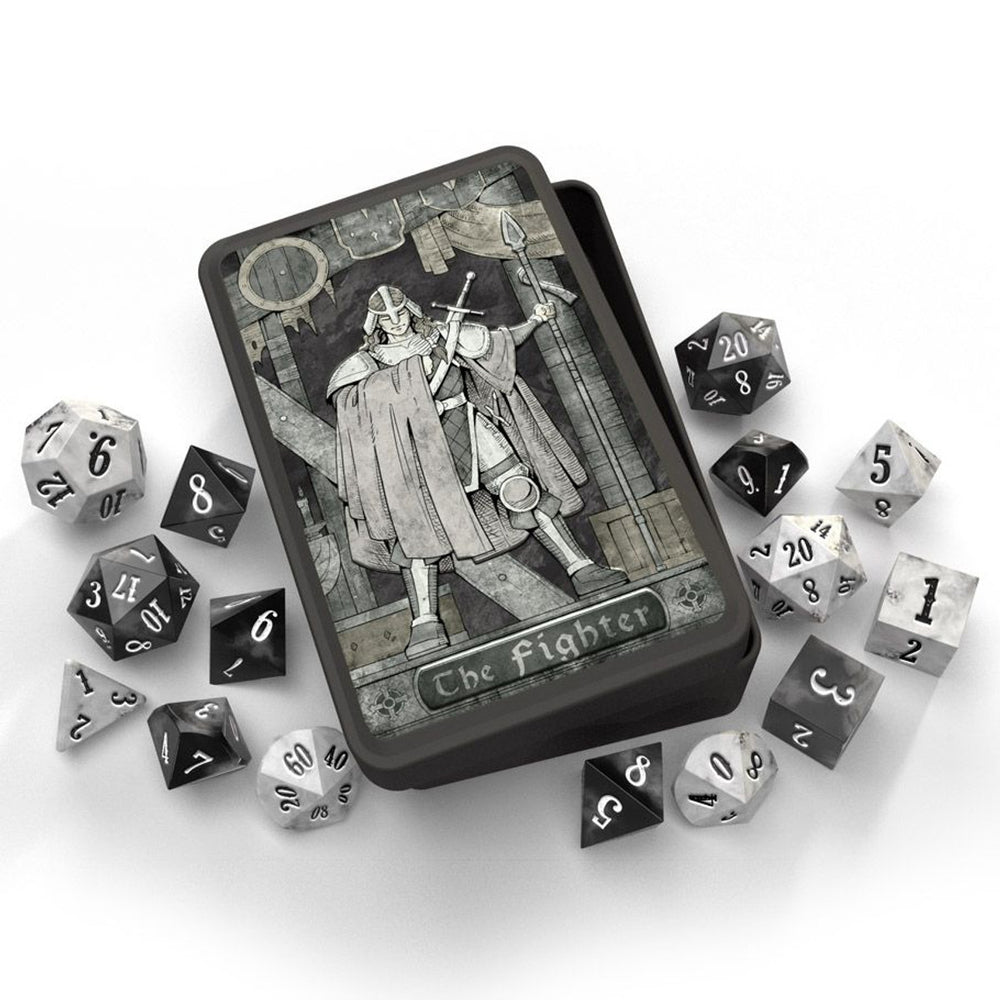 Fighter 15 RPG Dice w/Tin