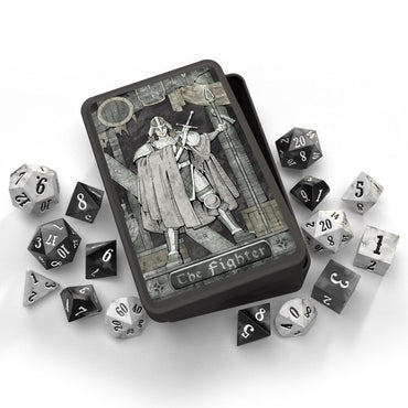 Fighter 15 RPG Dice w/Tin