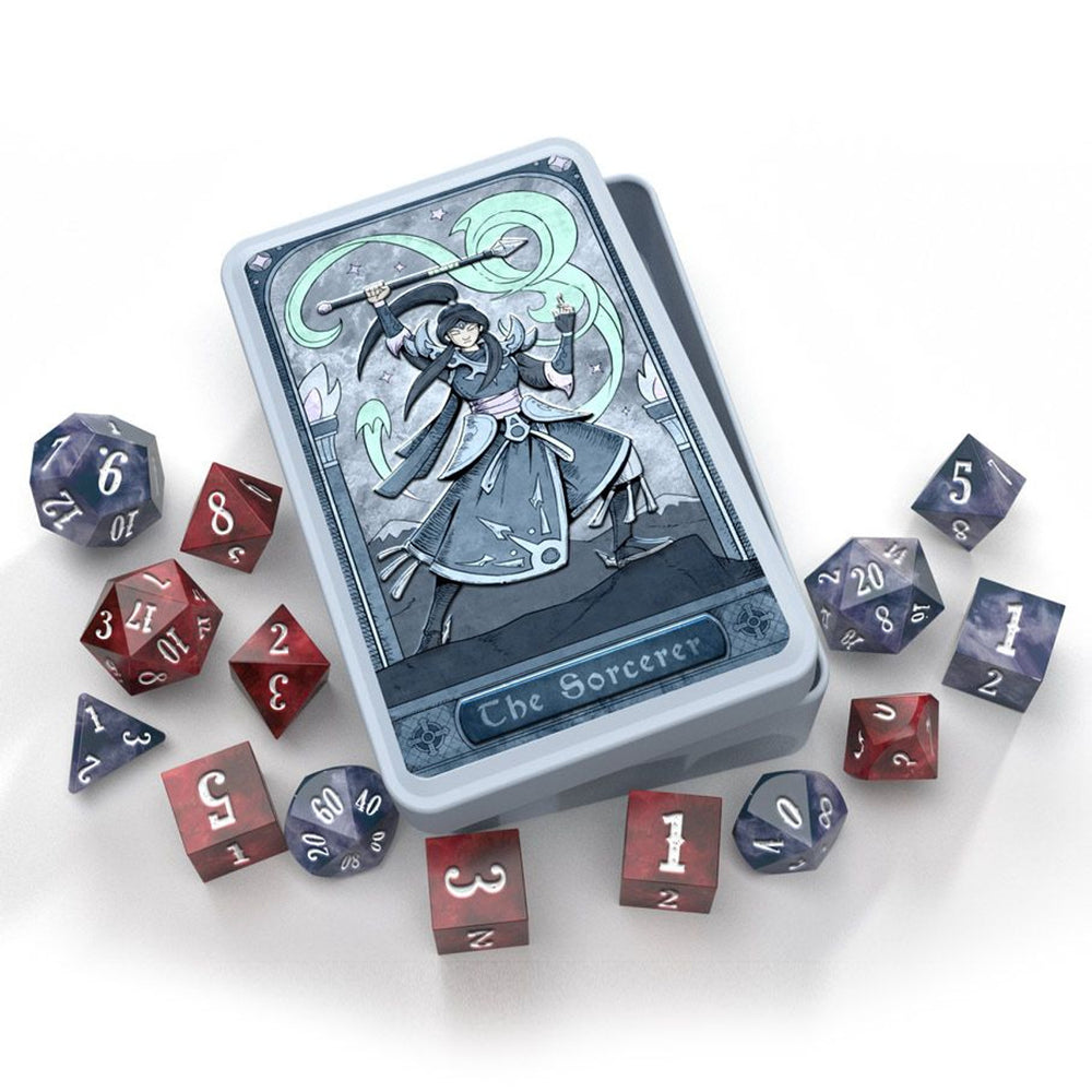 Sorcerer 14 RPG Dice w/Tin