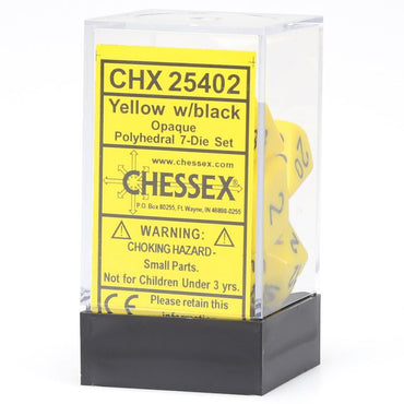 D&D Dice Yellow w/Black