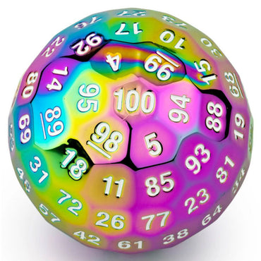 d100 Metal Titan's Fist Rainbow