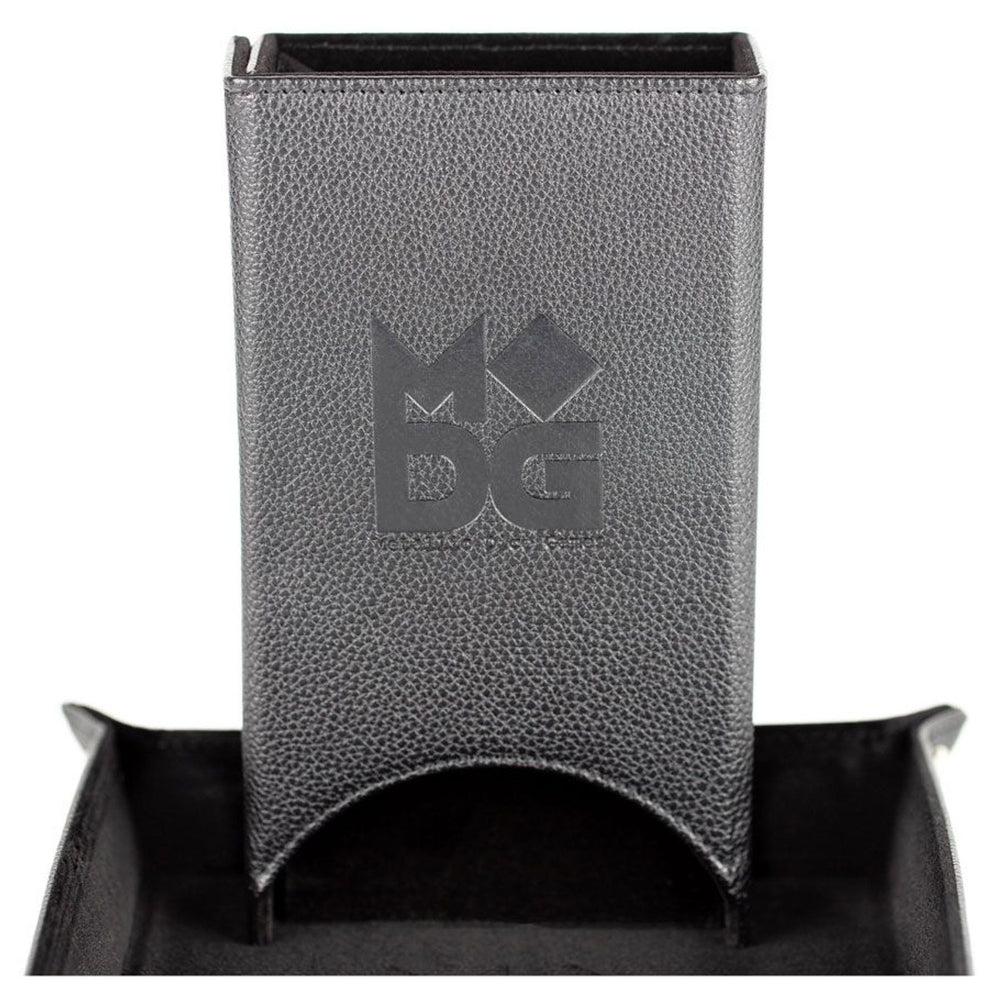 Fold up Dice Tower Leather Black