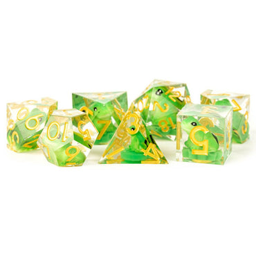 MDG Sharp Resin Frog RPG dice