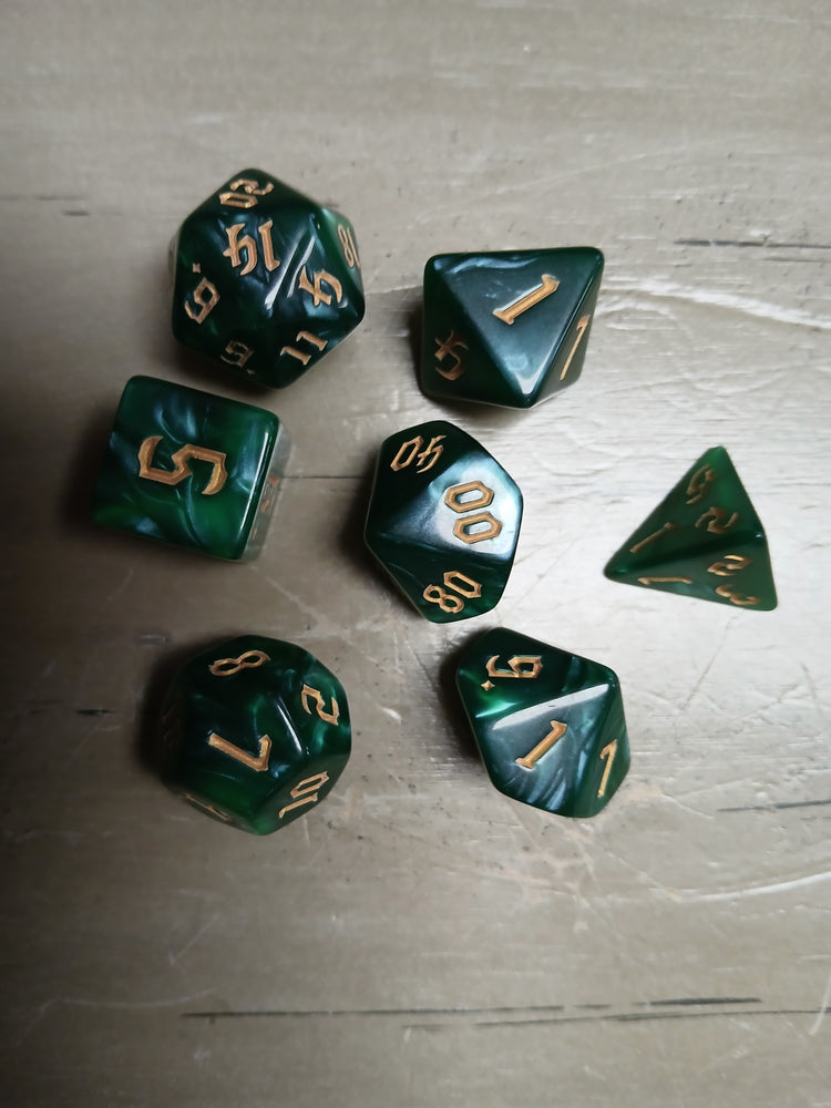 Hunter Marble w/Gold RPG Dice