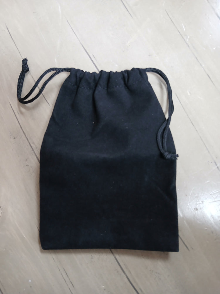Small Black Velvet Dice Bag