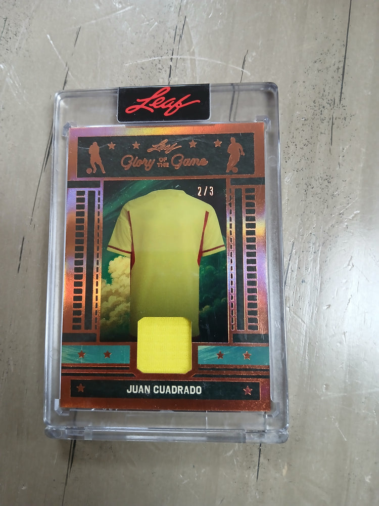 GG-29 Juan Cuadrado - Glory of the Game Card 2/3 w/Copper Foiling and Jersey Swatch - Leaf Glory of the Game 2026