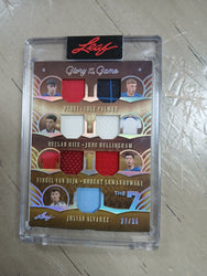 T7-15 Pedri, Cole Palmer, Declan Rice,Jude Bellingham, Virgil Van Dijk, Robert Lewandowski, Julian Alvarez - The 7 Card 27/35 w/Silver Foiling and JerseySwatches - Leaf Glory of the Game 2026