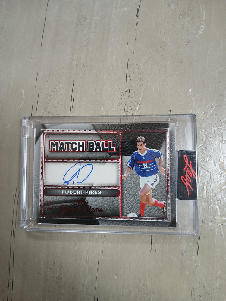 MB-RP1 - Robert Pires Match Ball Card 4/5 w/Autograph and Red Foiling - Leaf Glory of the Game 2026