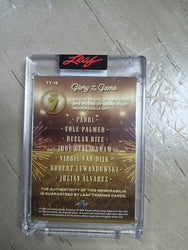 T7-15 Pedri, Cole Palmer, Declan Rice,Jude Bellingham, Virgil Van Dijk, Robert Lewandowski, Julian Alvarez - The 7 Card 27/35 w/Silver Foiling and JerseySwatches - Leaf Glory of the Game 2026