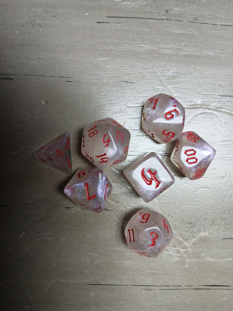 Frost Shimmer w/Red RPG Dice