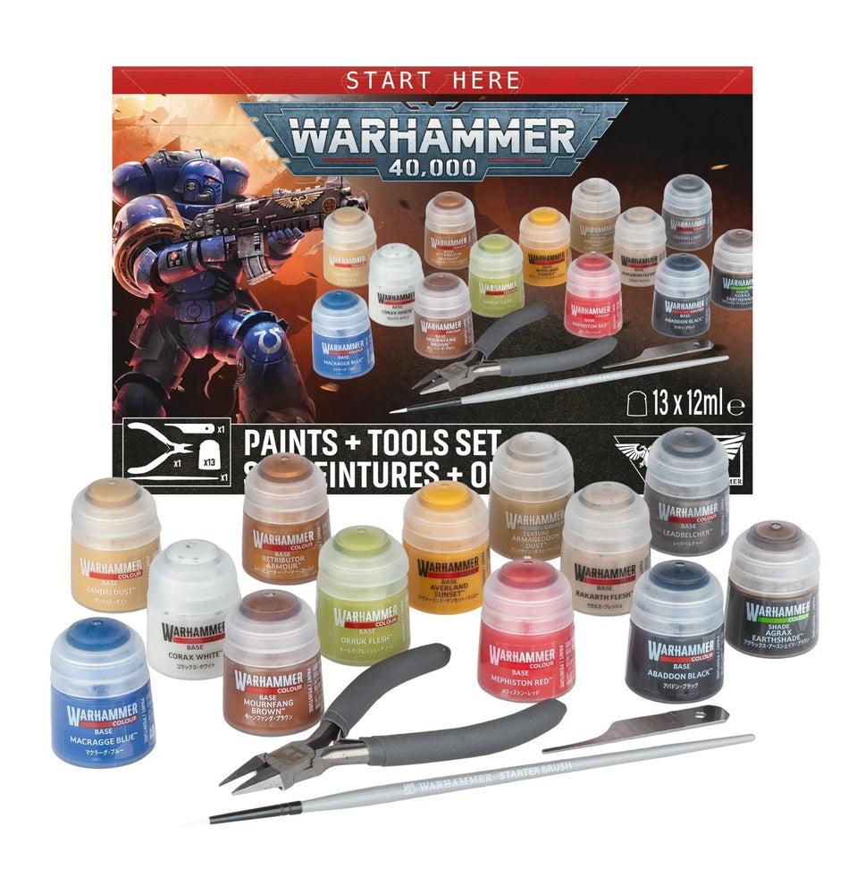 Warhammer 40K Paints and Tool Set