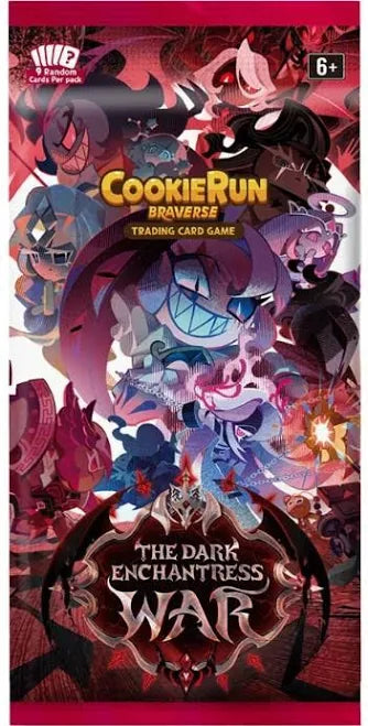 CookieRun Braverse Trading Card Game The Dark Enchantress War Booster Pack [9 Cards]